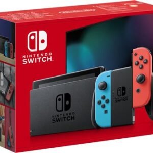 Nintendo Switch Konsole mit kabellosem Joy-Con-Paar Rot und Neonblau V3